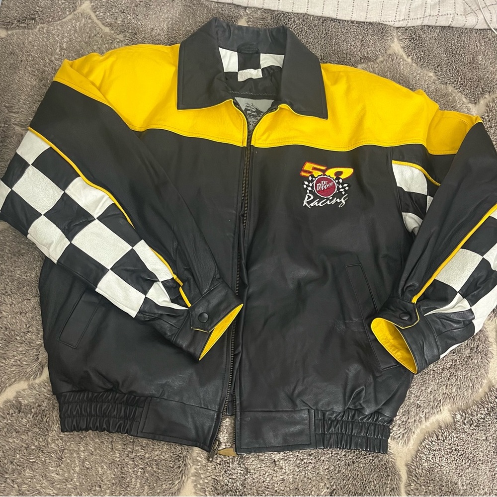 Dr Pepper NASCAR Leather Jacket